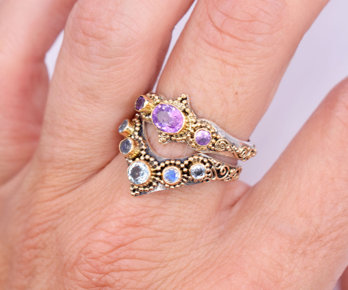 Anillo Roma Zafiro rosado