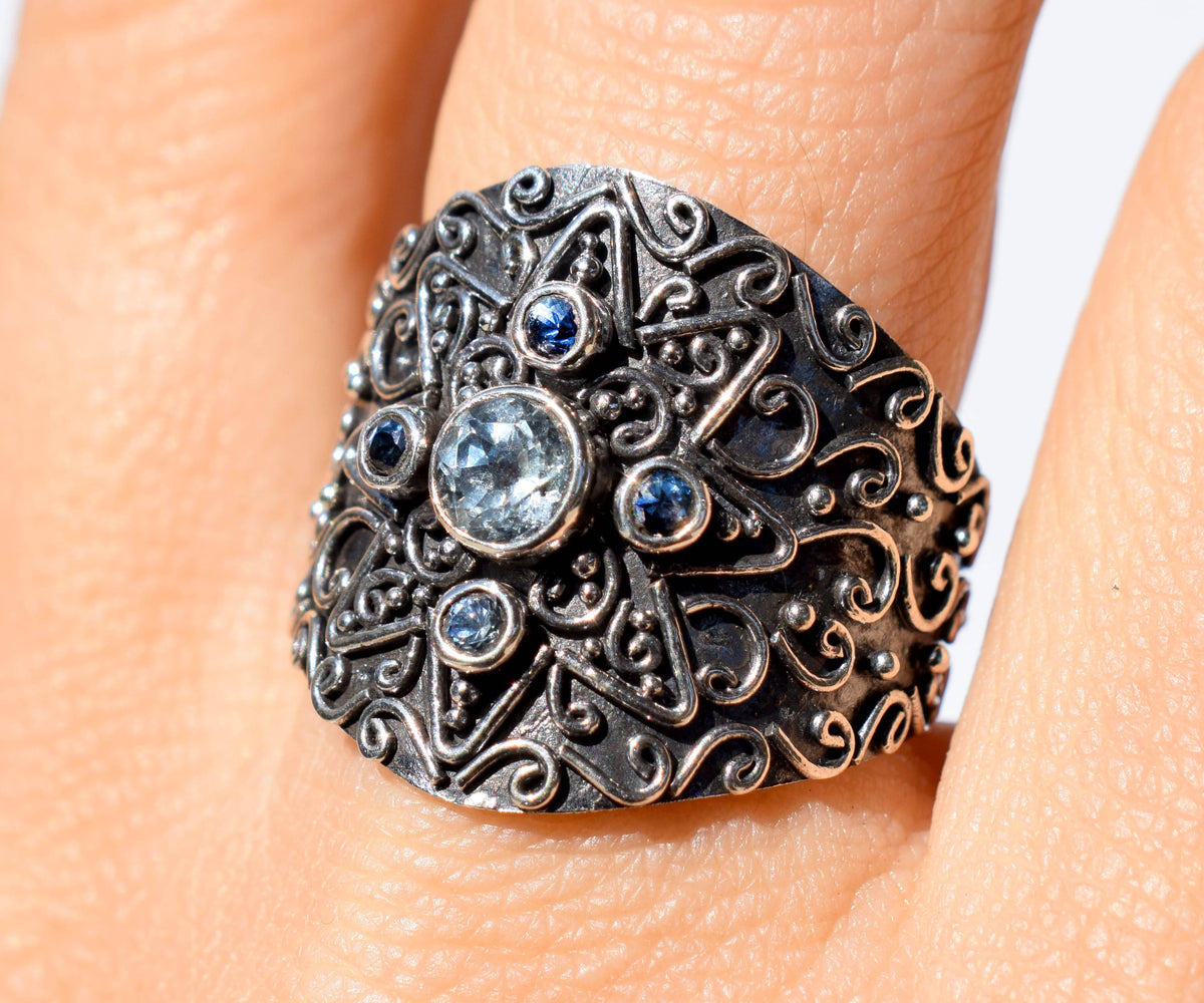 Anillo Venus Aguamarina