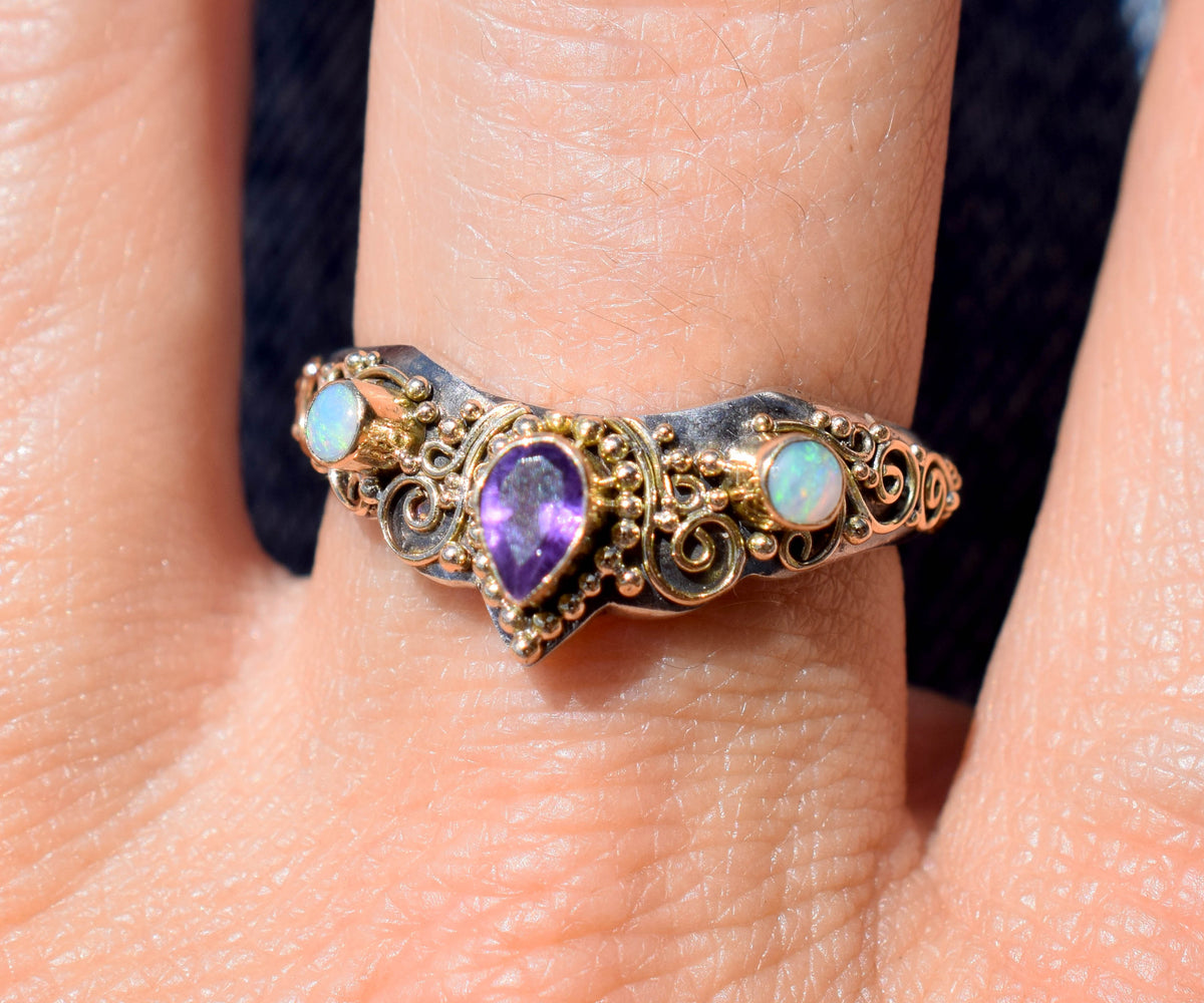 Anillo Fusión Amatista Opalo