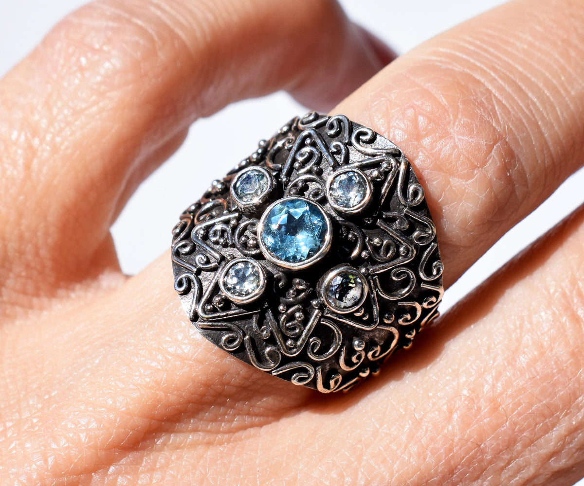 Anillo Venus Topacios