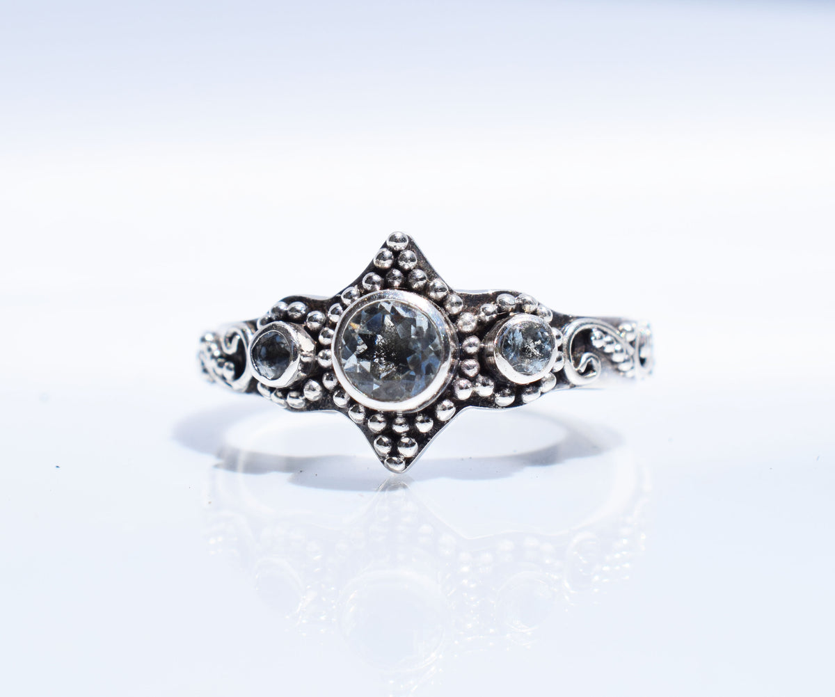 Anillo Roma Aguamarinas