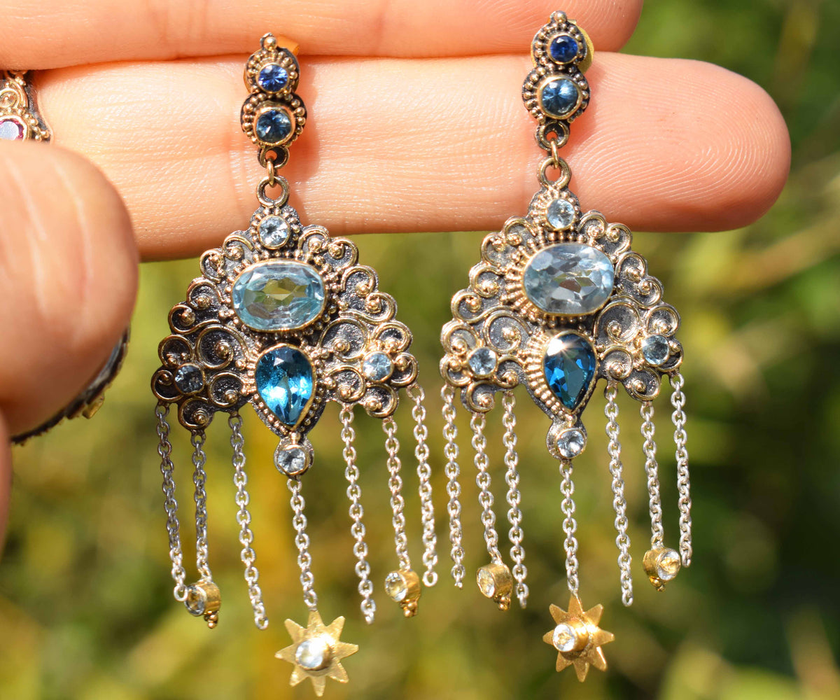 Aros Lluvia de estrellas Topacios