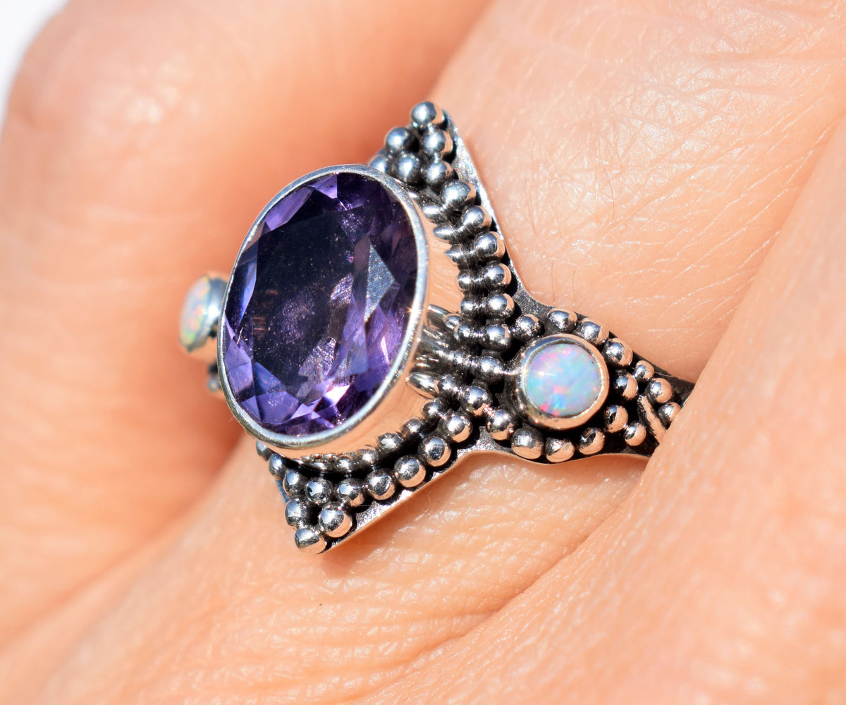 Anillo Big Roma Amatista Opalo