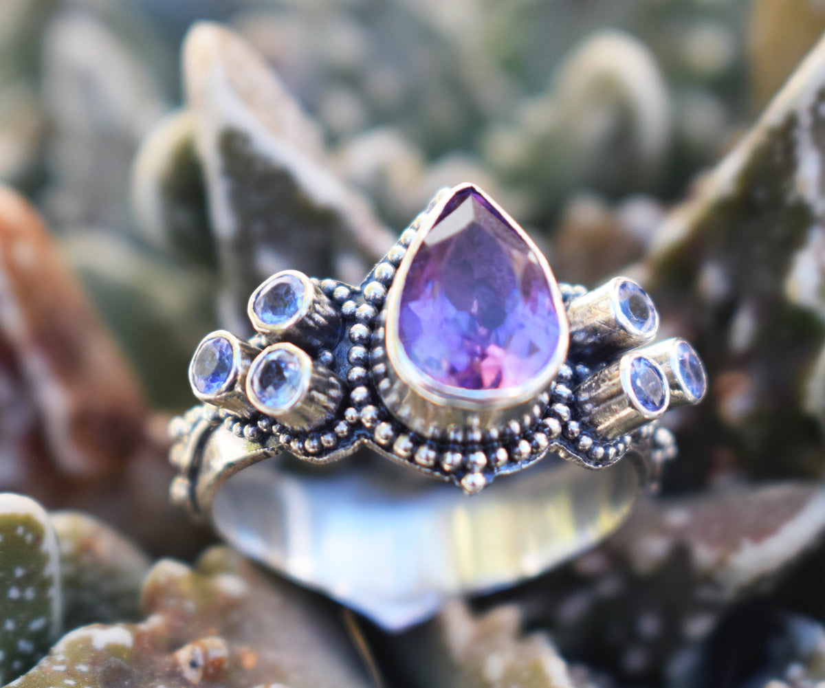 Anillo Venecia Amatista Tanzanitas