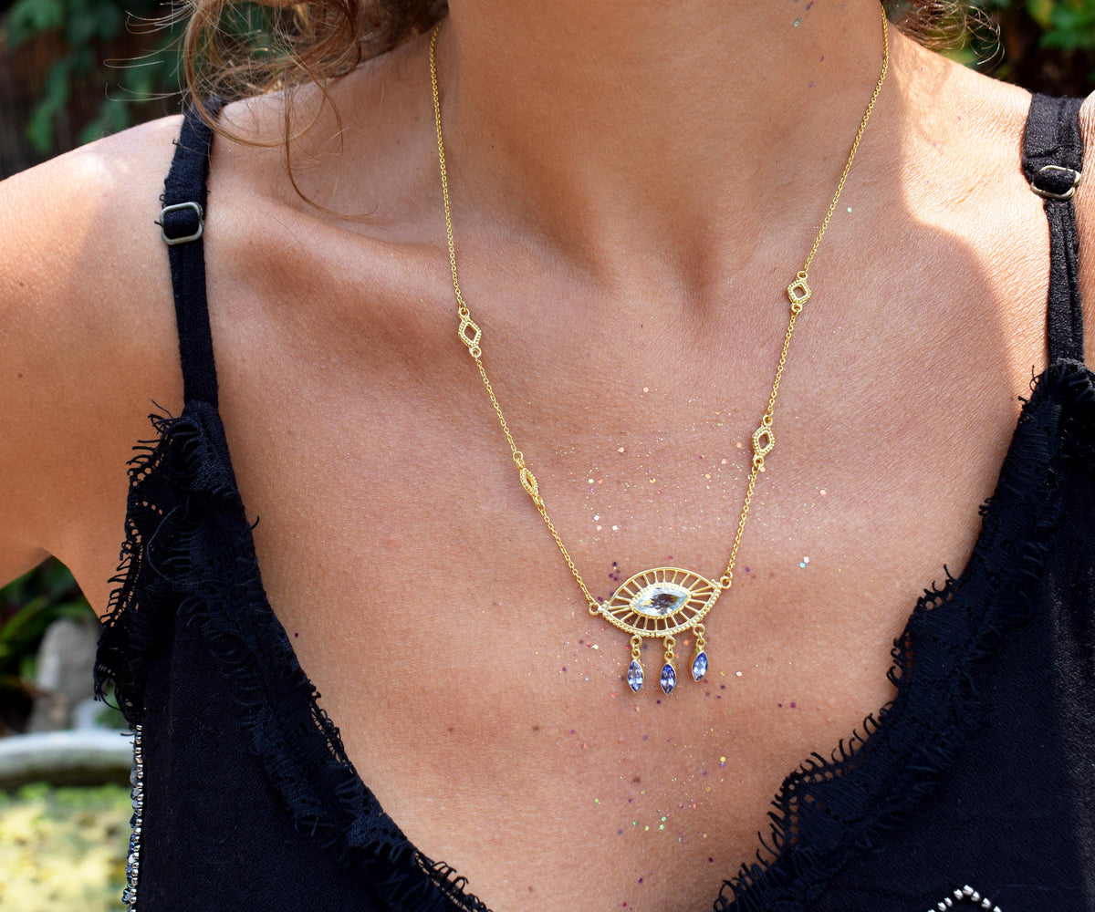 Collar Helix Aguamarina