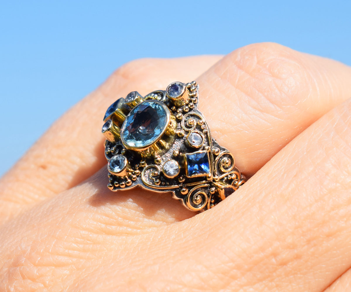 Anillo Arabic Dream Aguamarina