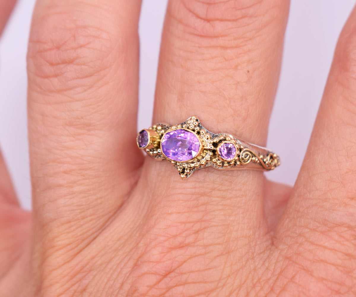 Anillo Roma Zafiro rosado