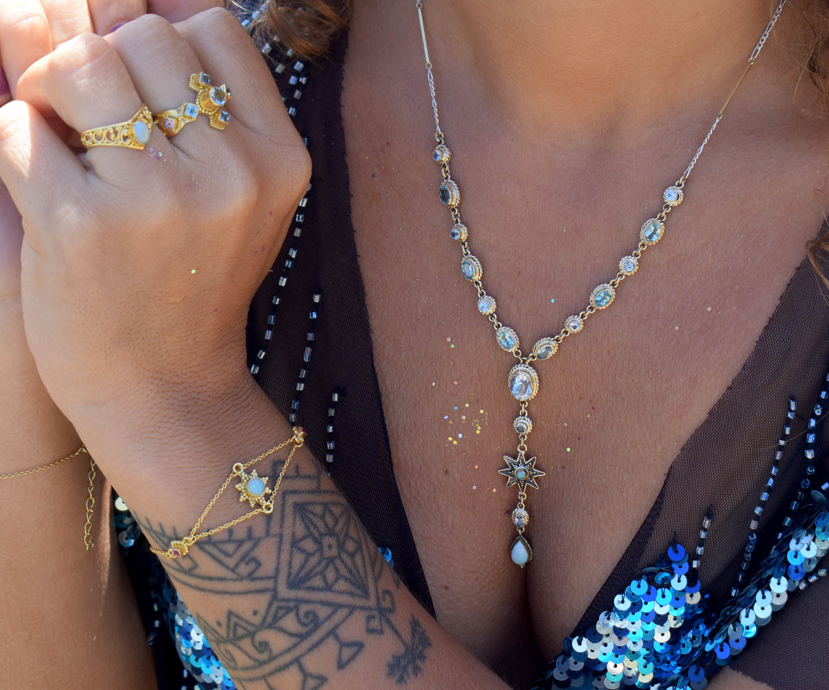 Collar Constelaciones Aguamarina