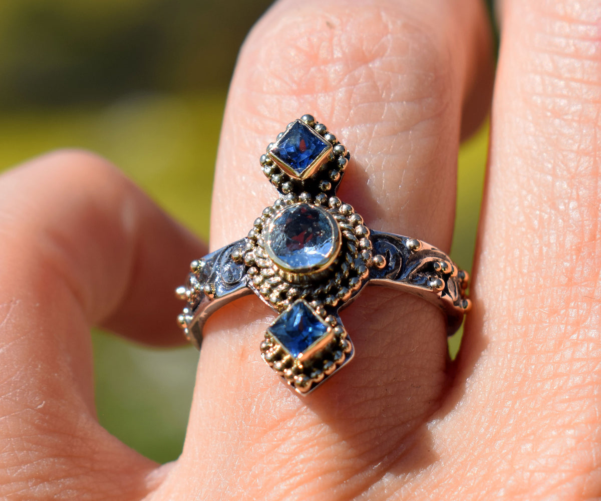 Anillo Orión Aguamarina