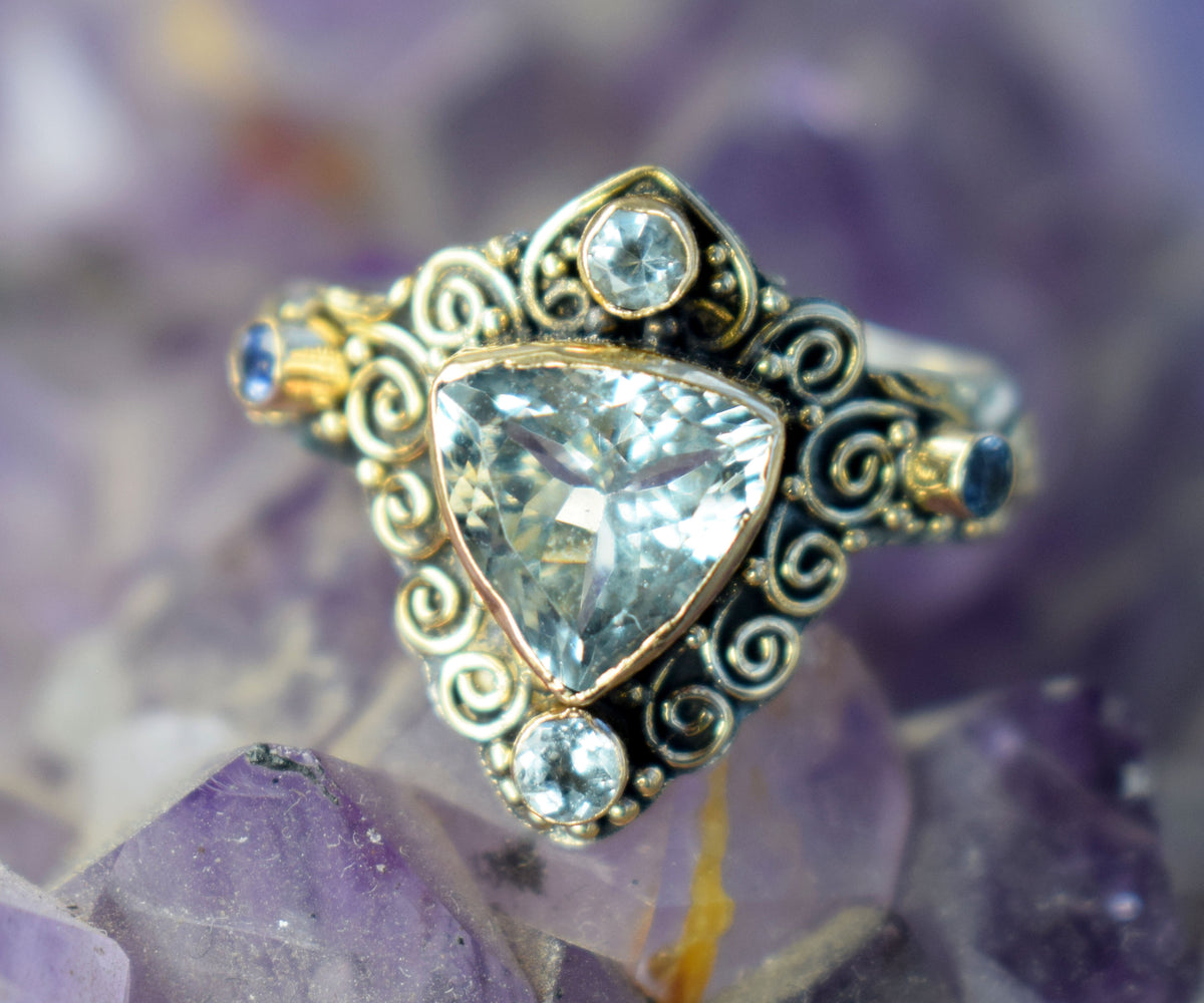 Anillo Totem Aguamarina