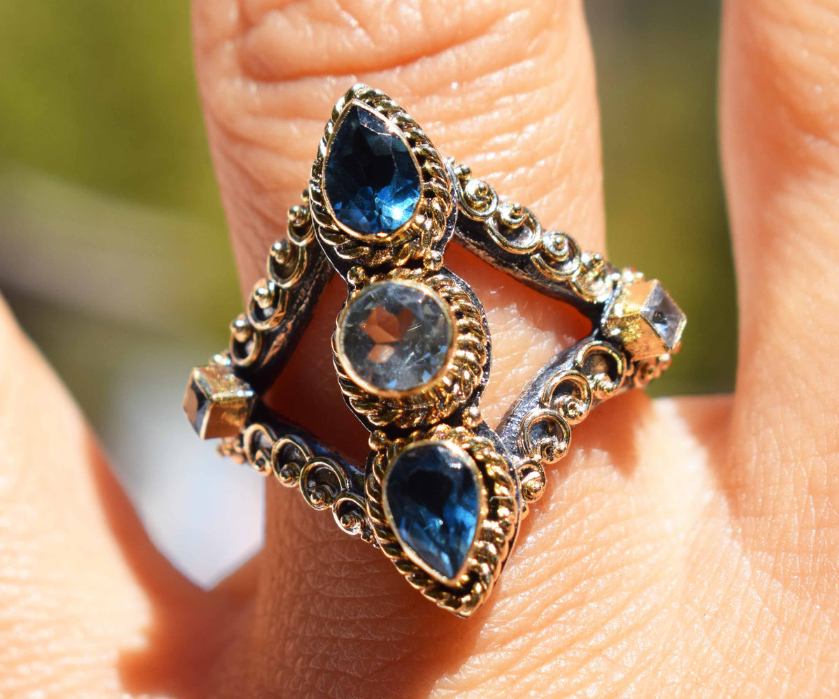 Anillo Tribu Aguamarina