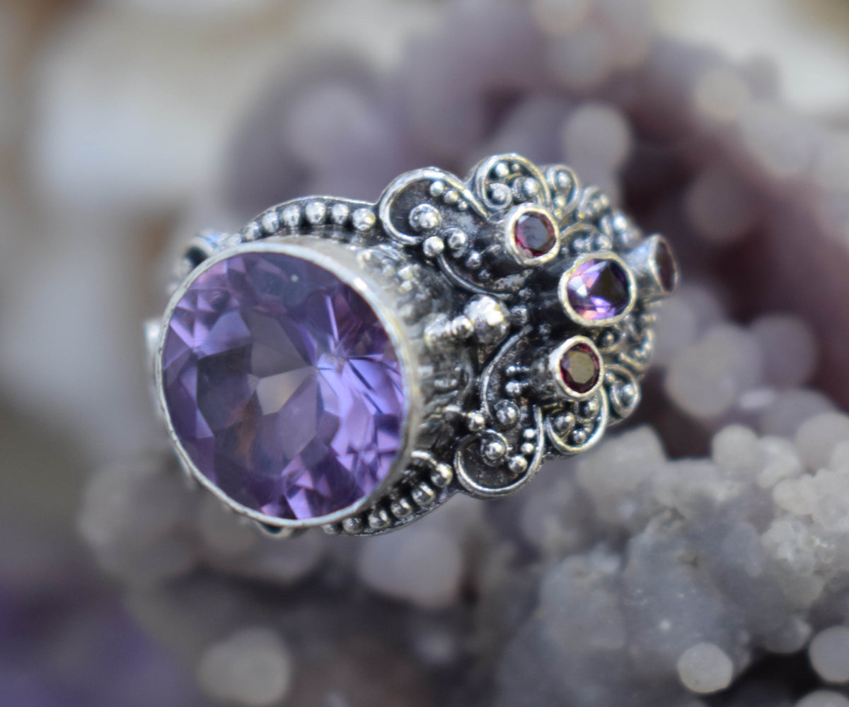 Anillo Sultan Amatista Edición Silver