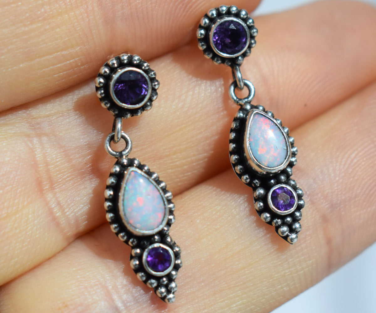 Aros Roma Opalos y Amatistas