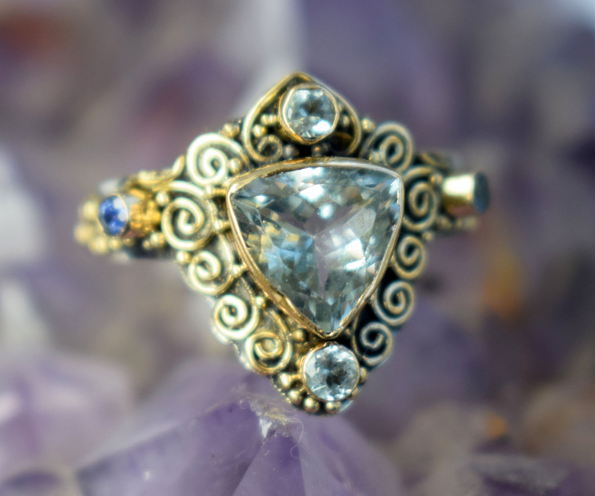 Anillo Totem Aguamarina