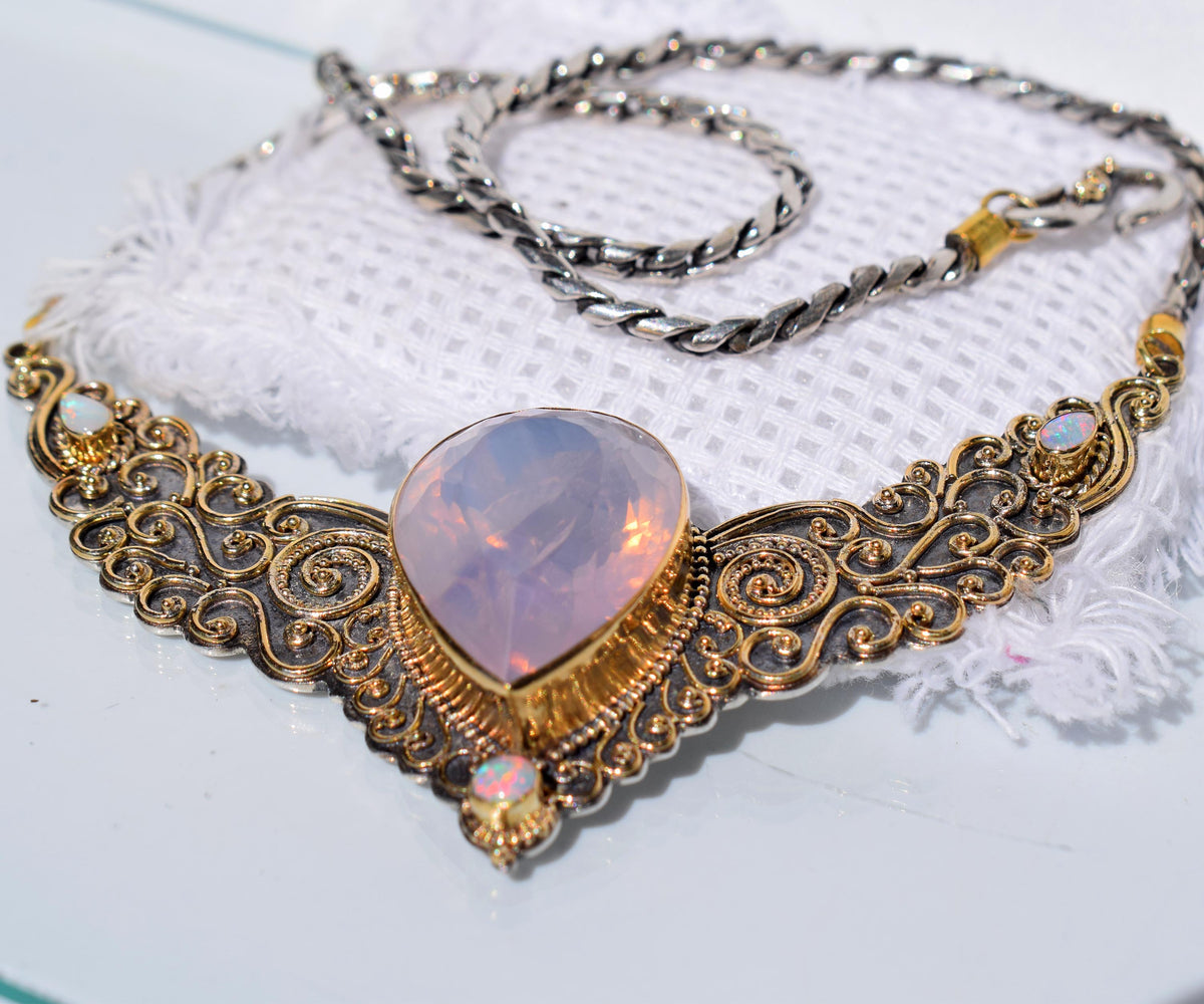 Collar Angel Wings Amatista perla