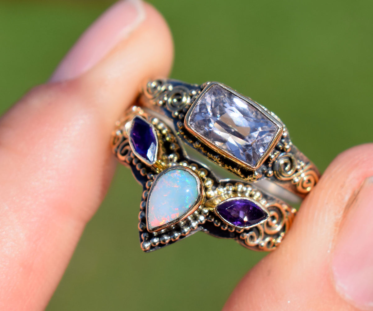 Anillo Fusion Marquise Opalo