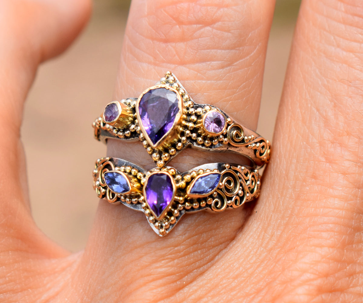 Anillo Roma Zafiro Purpura