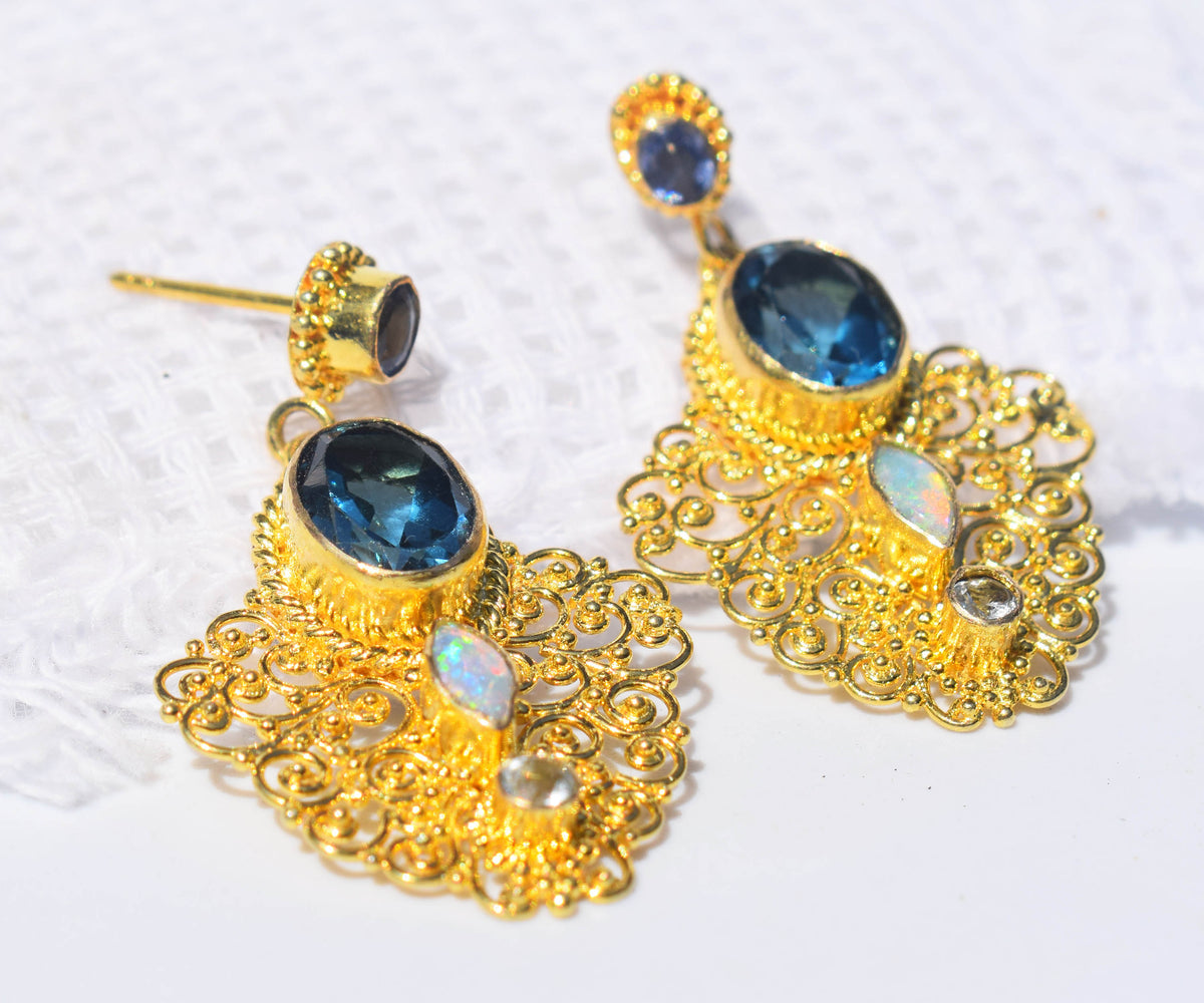 Aros Buterfly Topacio Opalo