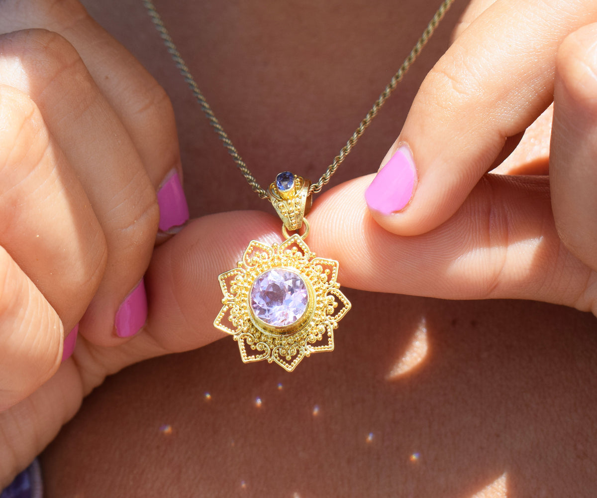 Colgante Mandala Kunzita