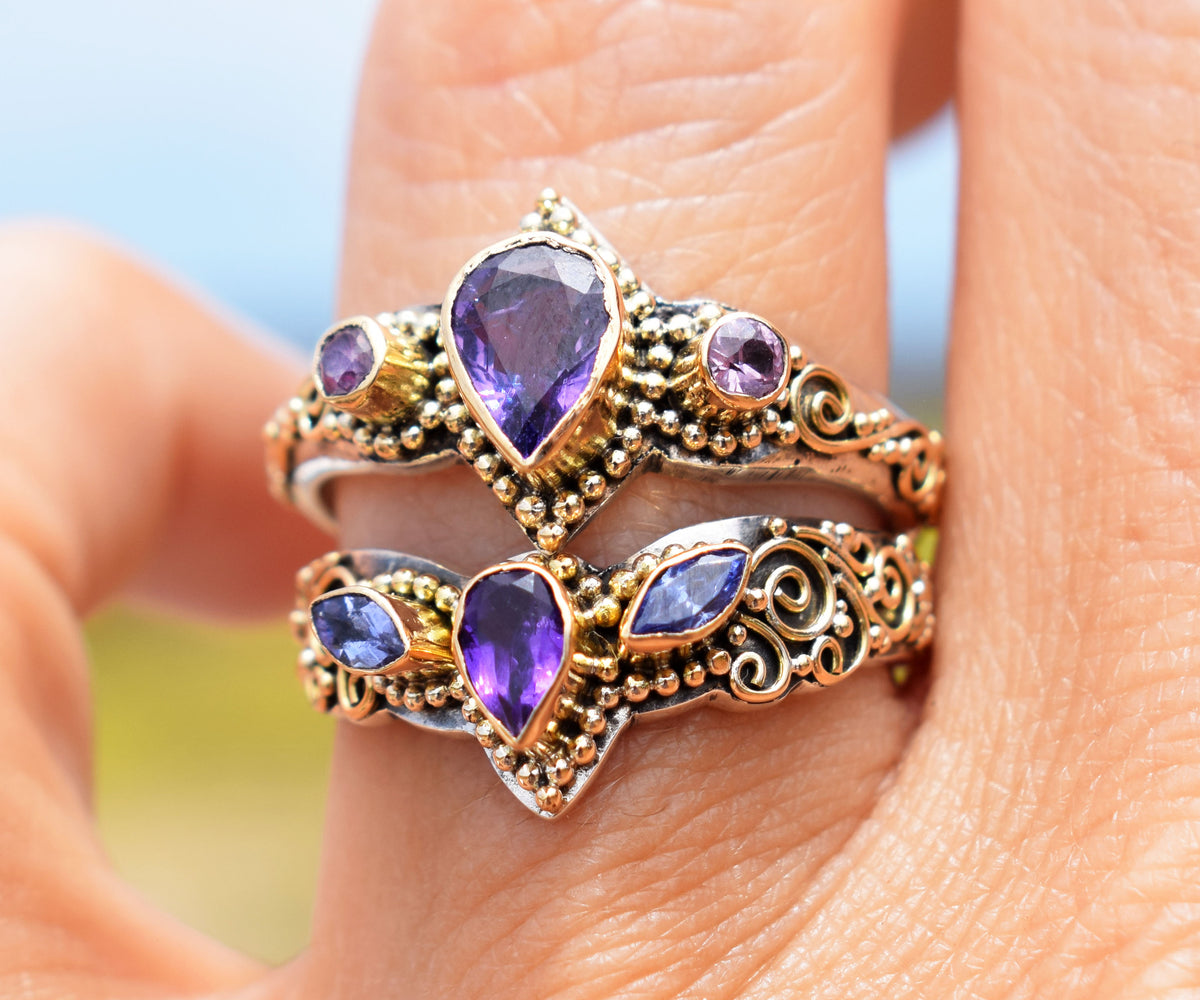 Anillo Roma Zafiro Purpura