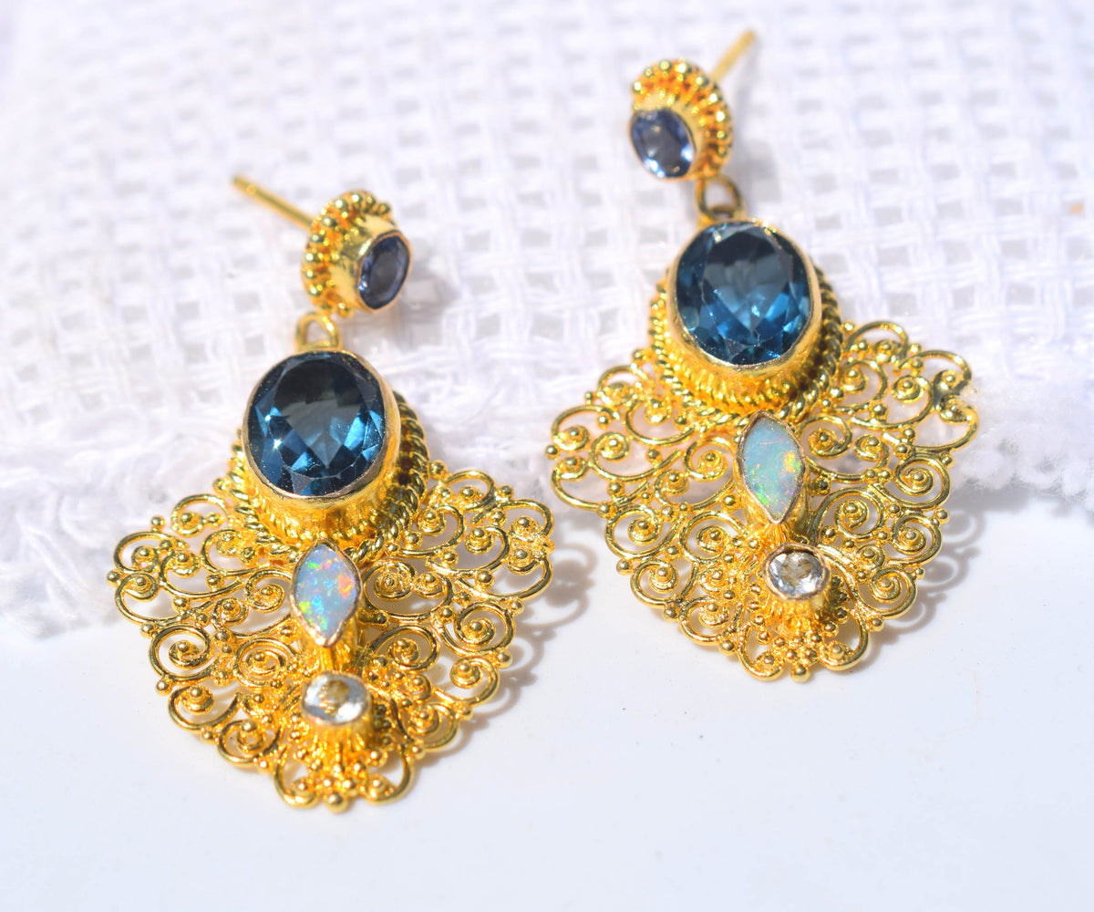 Aros Buterfly Topacio Opalo