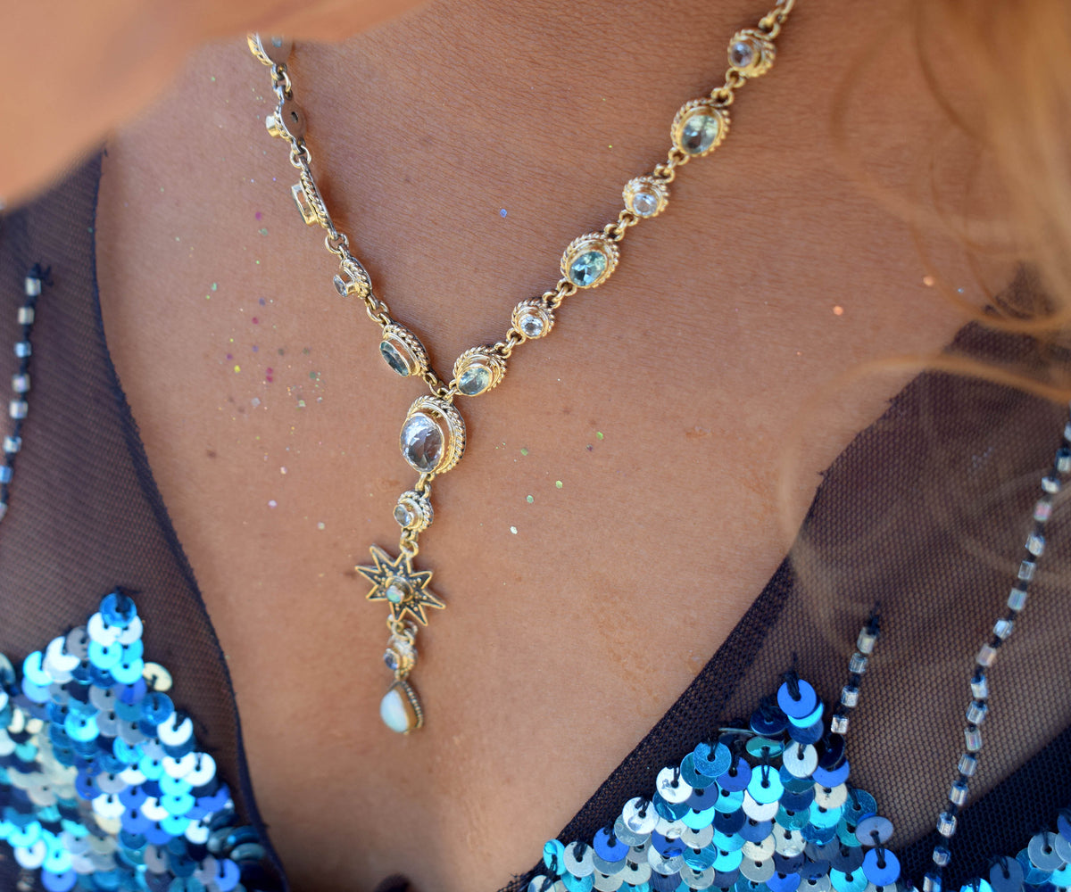 Collar Constelaciones Aguamarina