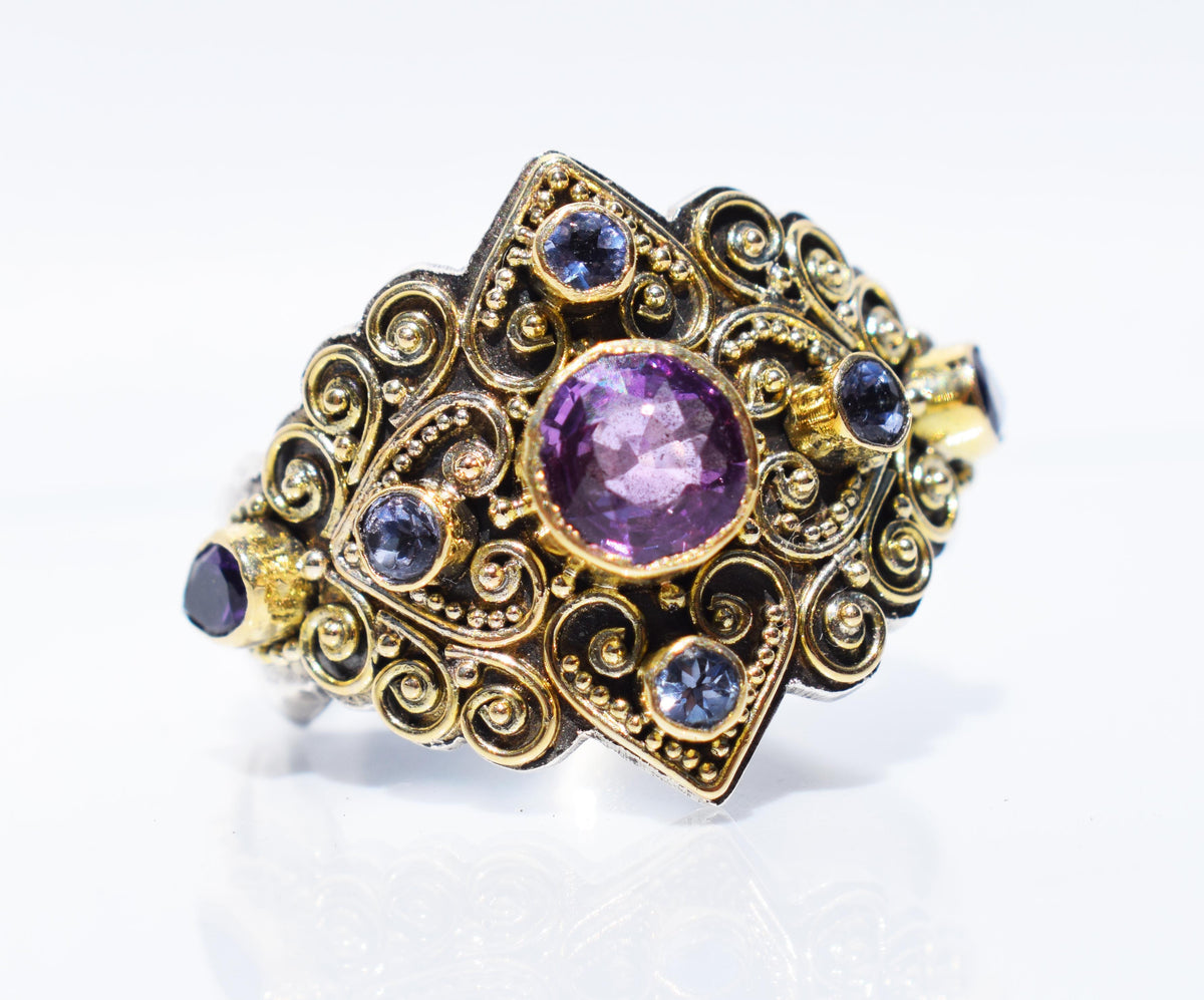 Anillo Habibi Zafiro Lavanda