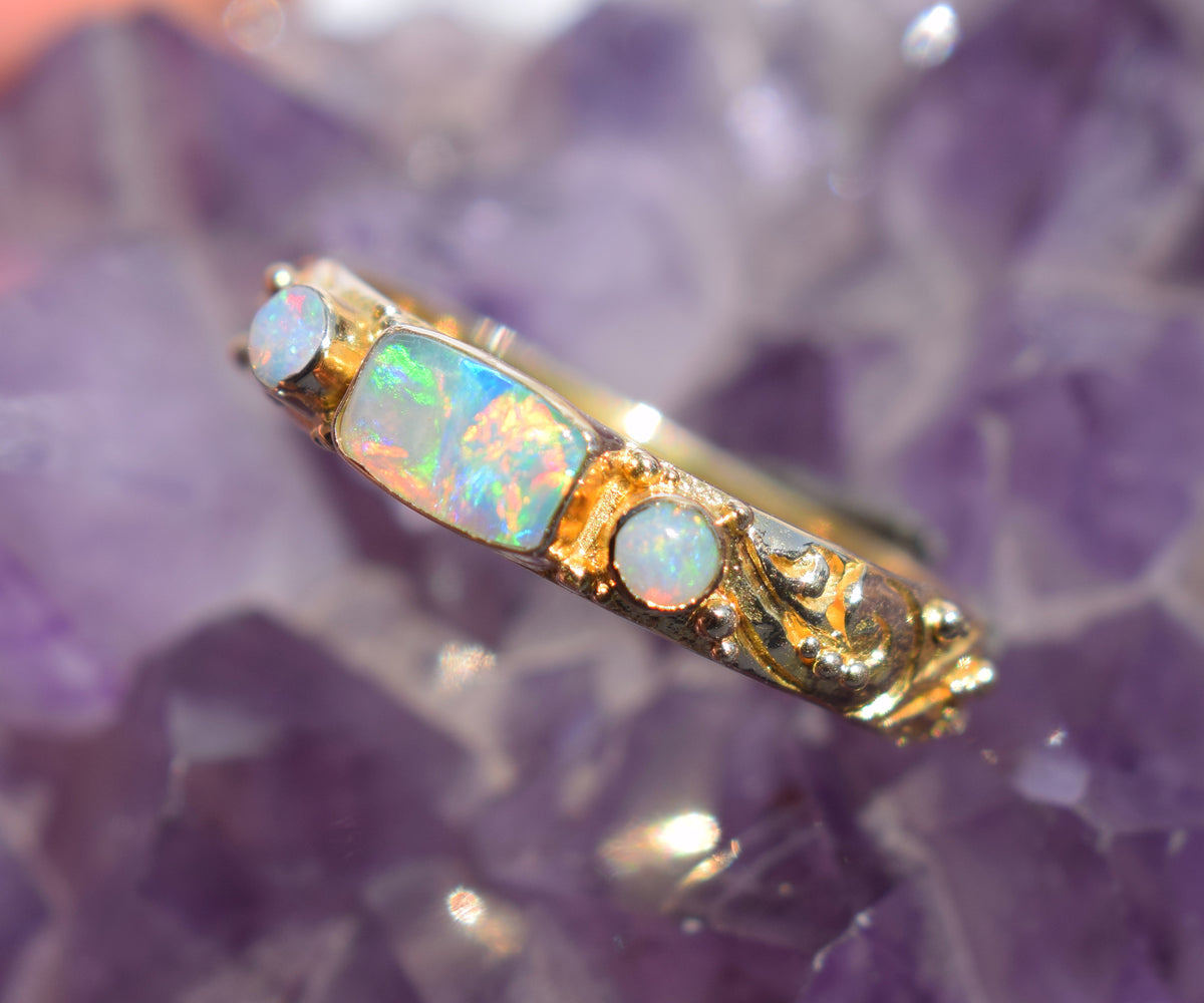 Anillo Basic Gold Ópalo