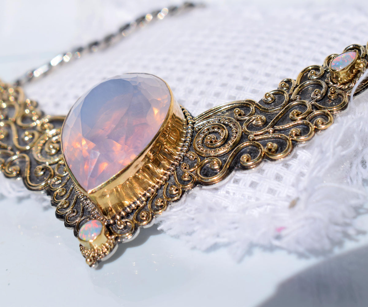 Collar Angel Wings Amatista perla