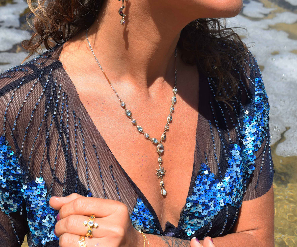 Collar Constelaciones Aguamarina