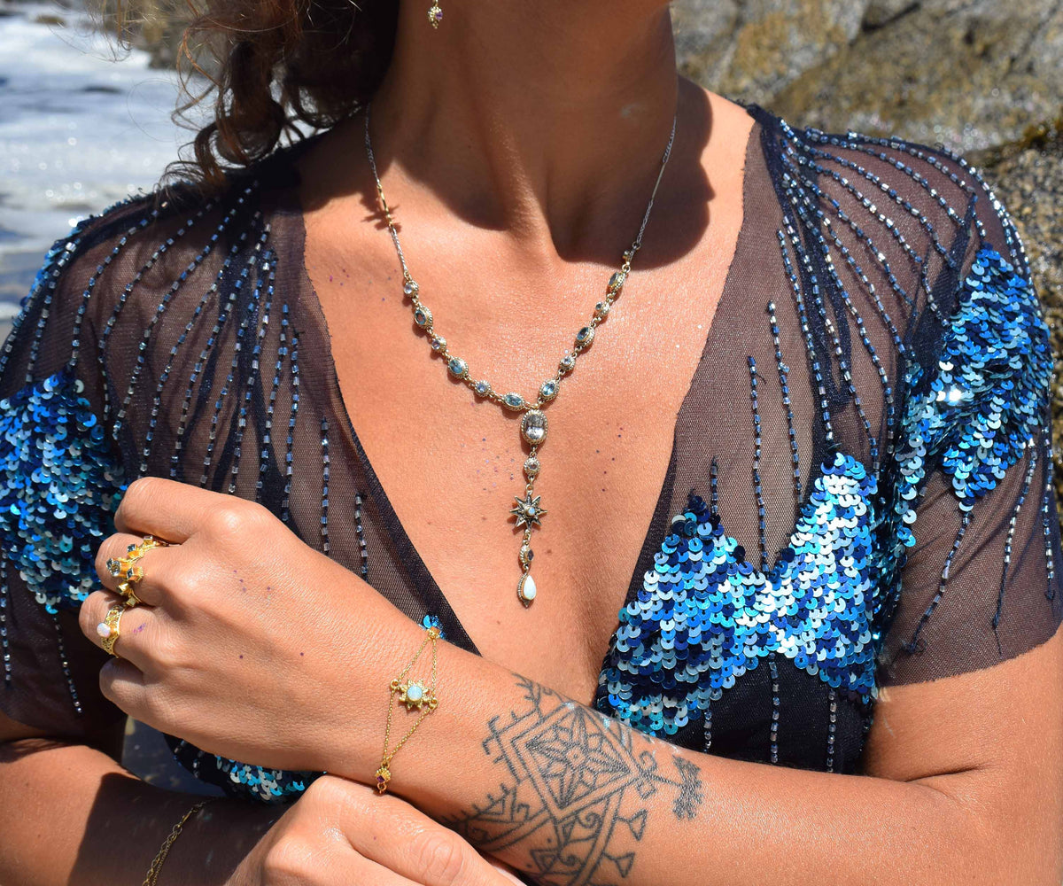 Collar Constelaciones Aguamarina