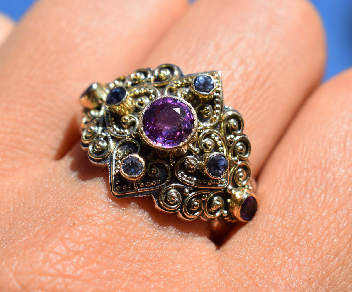 Anillo Habibi Zafiro Lavanda