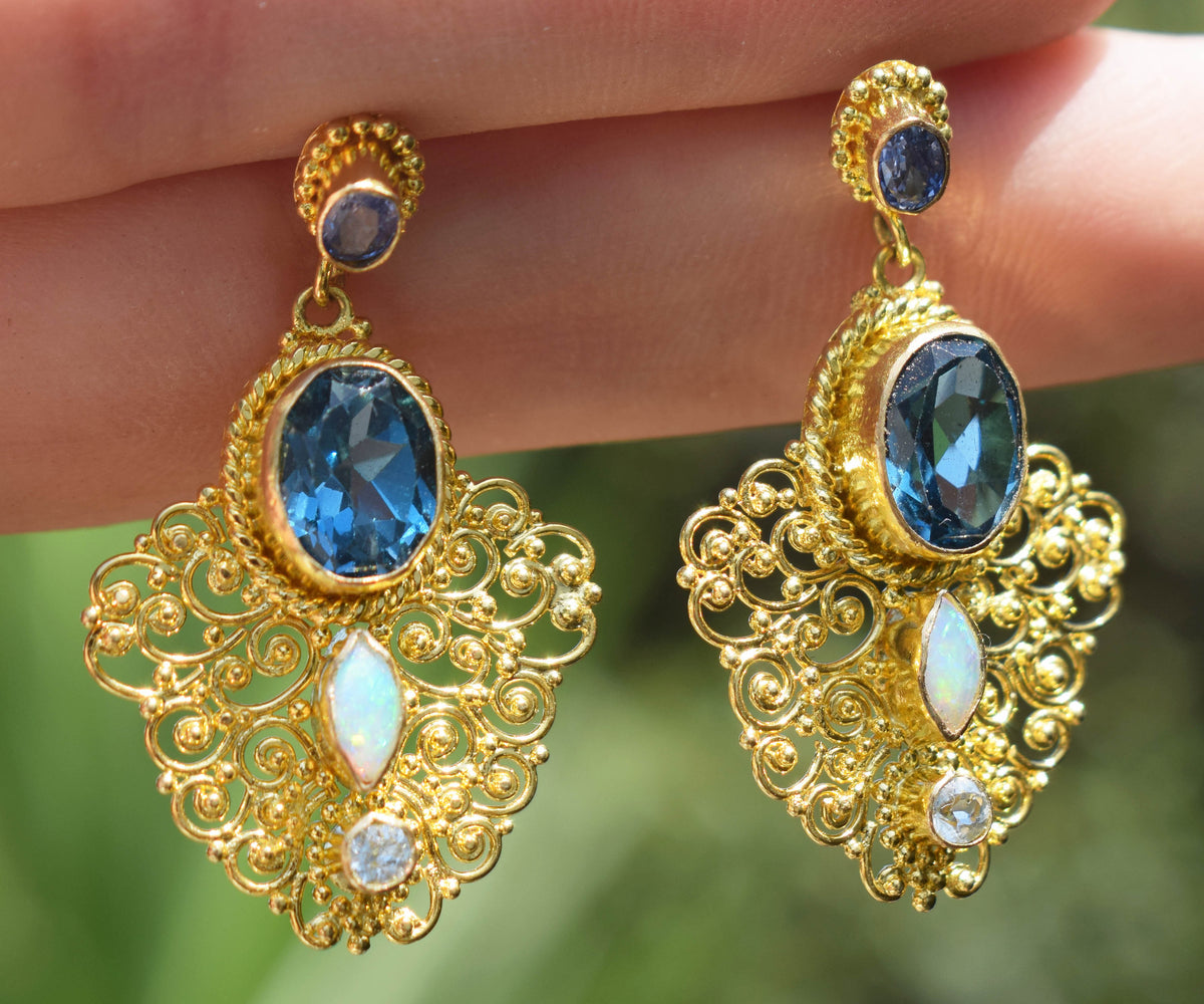 Aros Buterfly Topacio Opalo