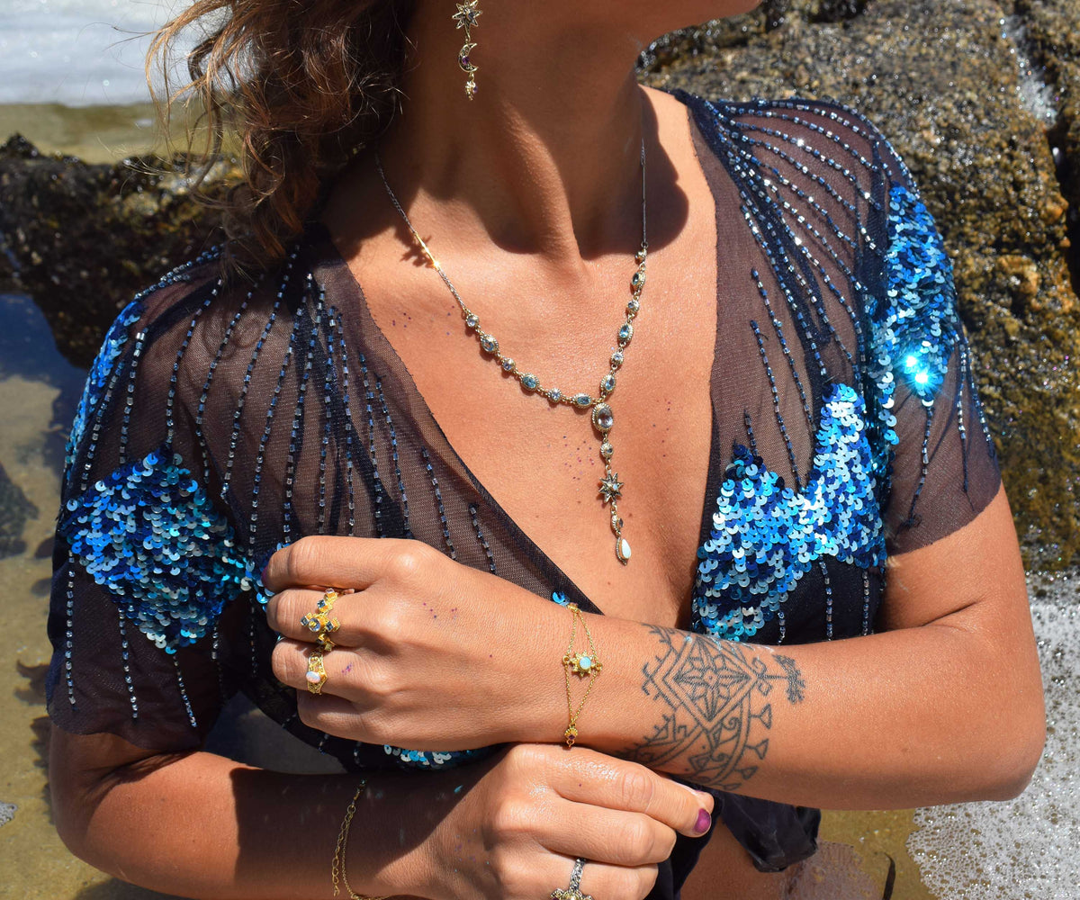 Collar Constelaciones Aguamarina