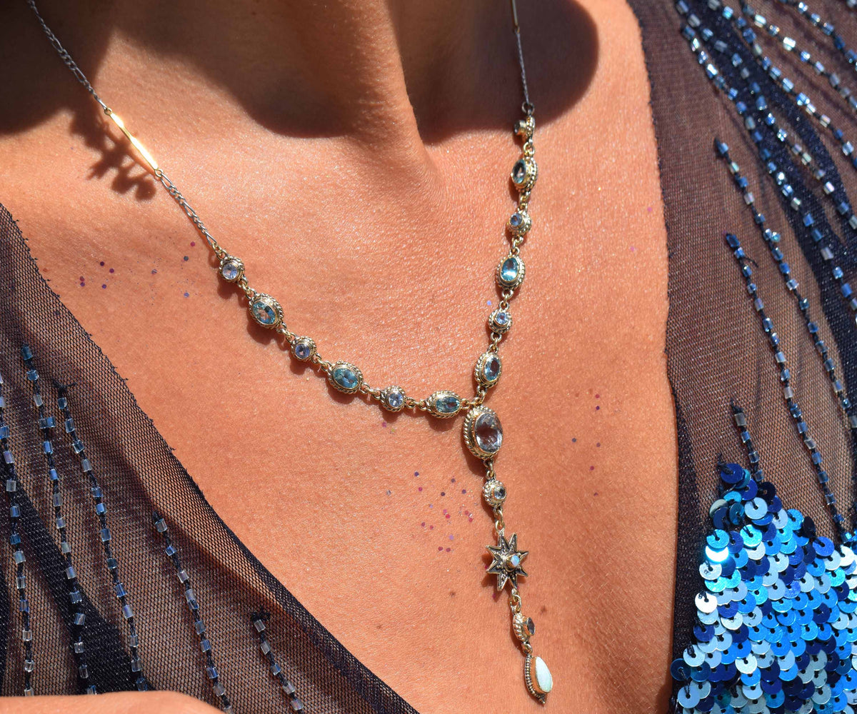 Collar Constelaciones Aguamarina