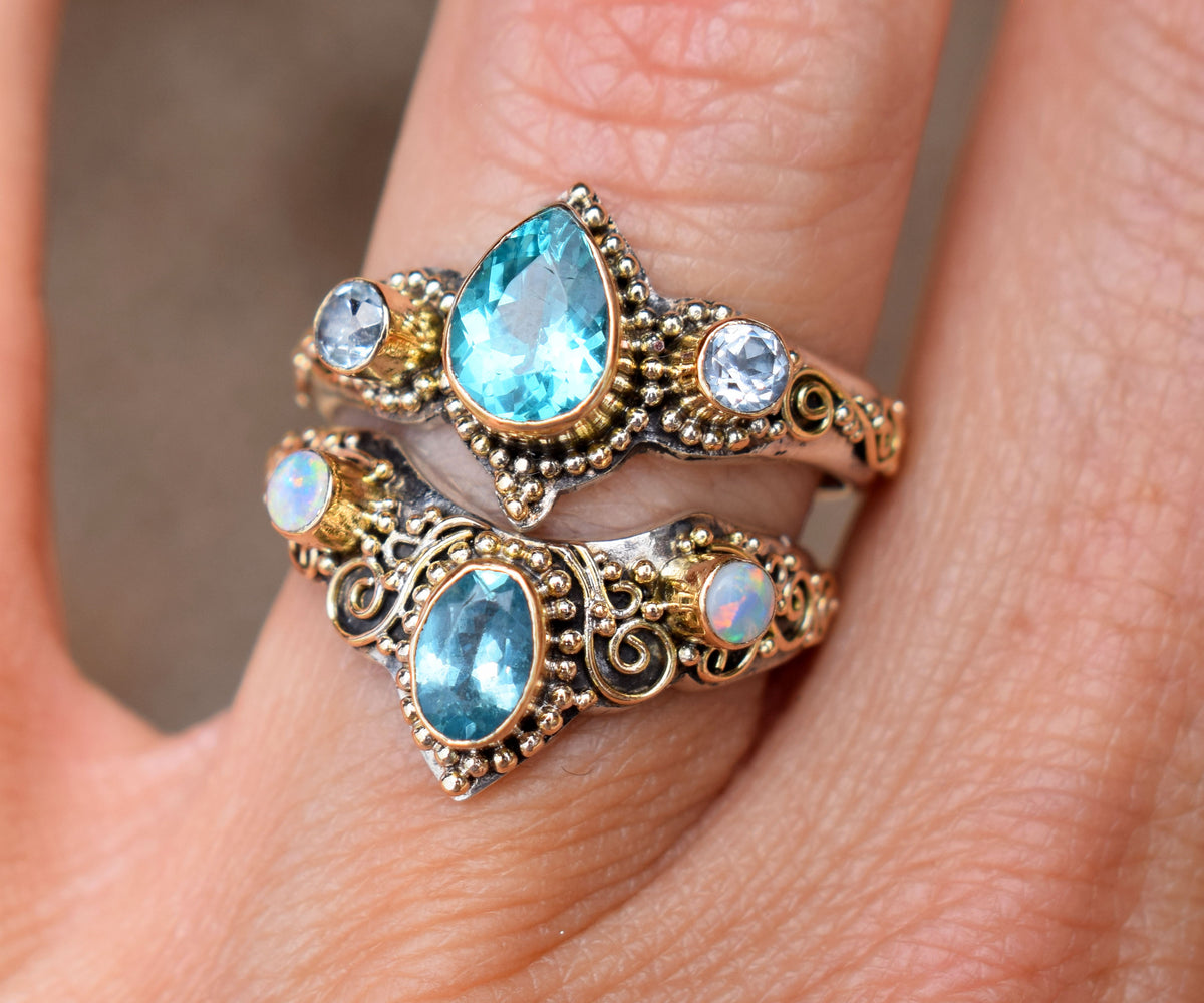 Anillo Fusión Apatita Opalo