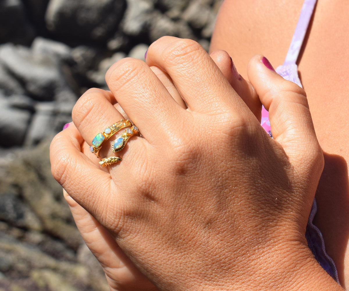 Anillo Basic Gold Ópalo