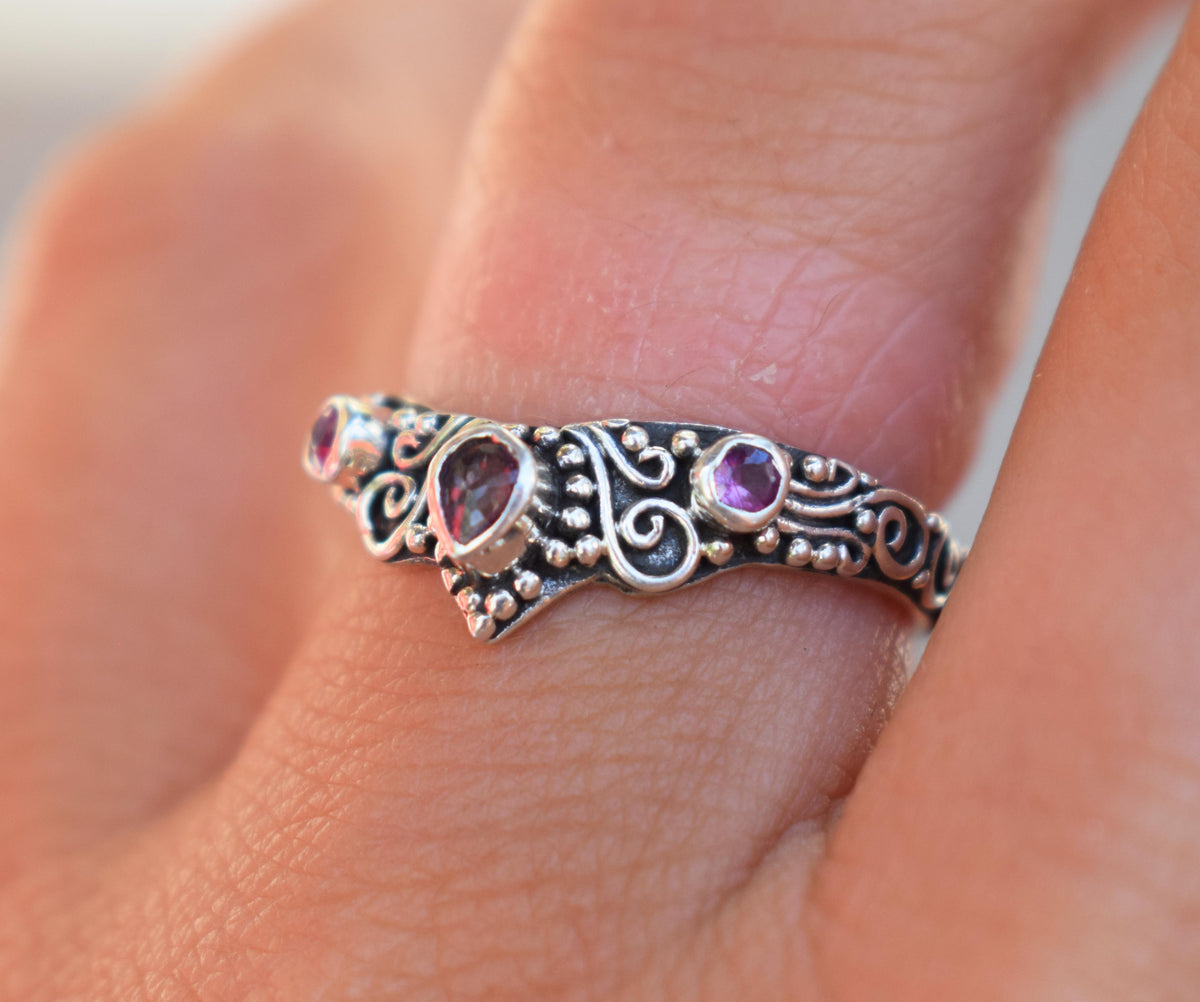 Anillo Fusión Zafiro Rosa