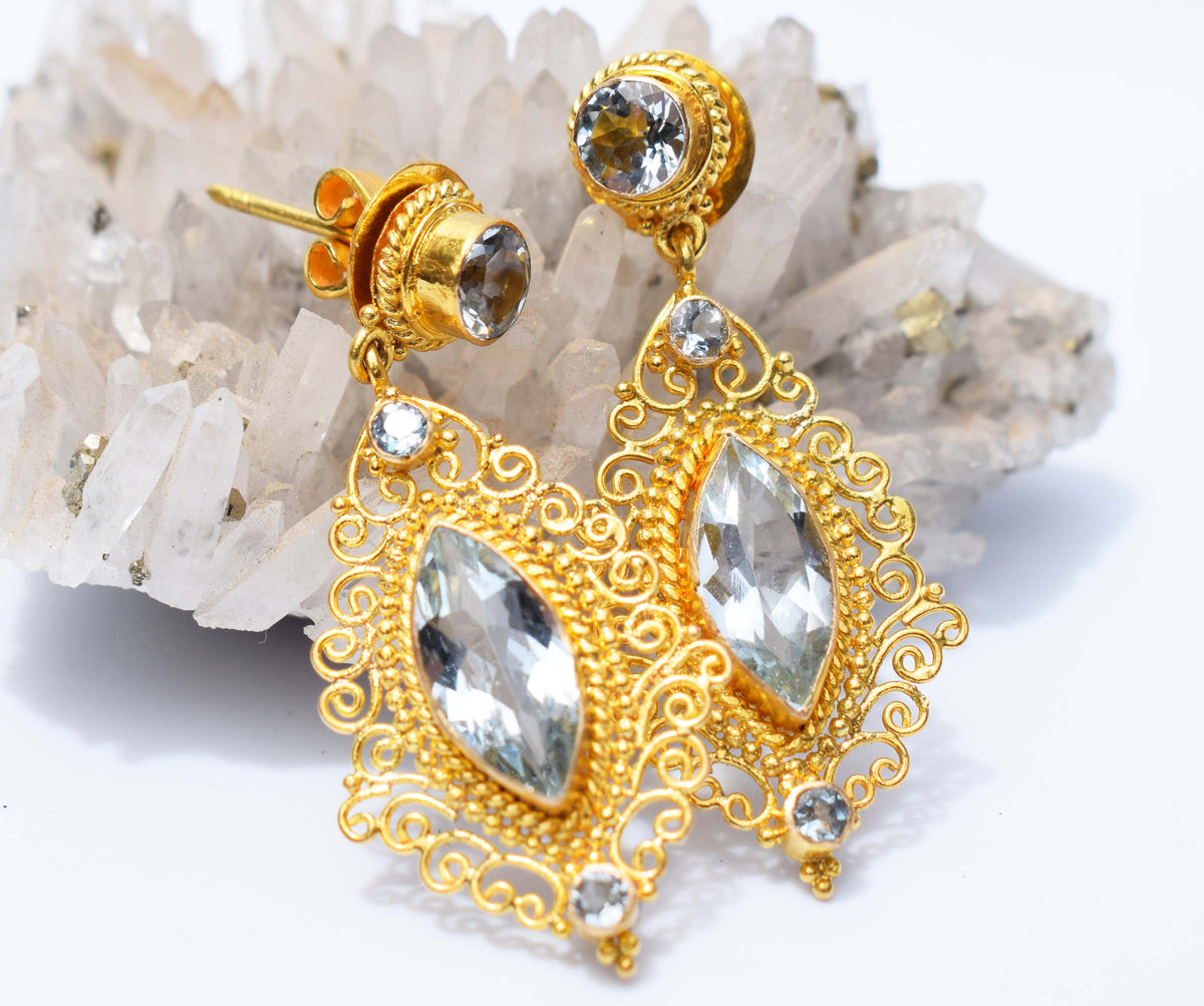 Aros Gold Jaipur Aguamarina