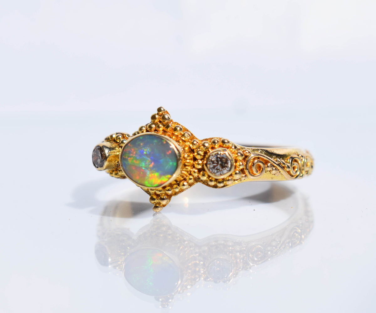 Anillo Roma Gold  Ópalo