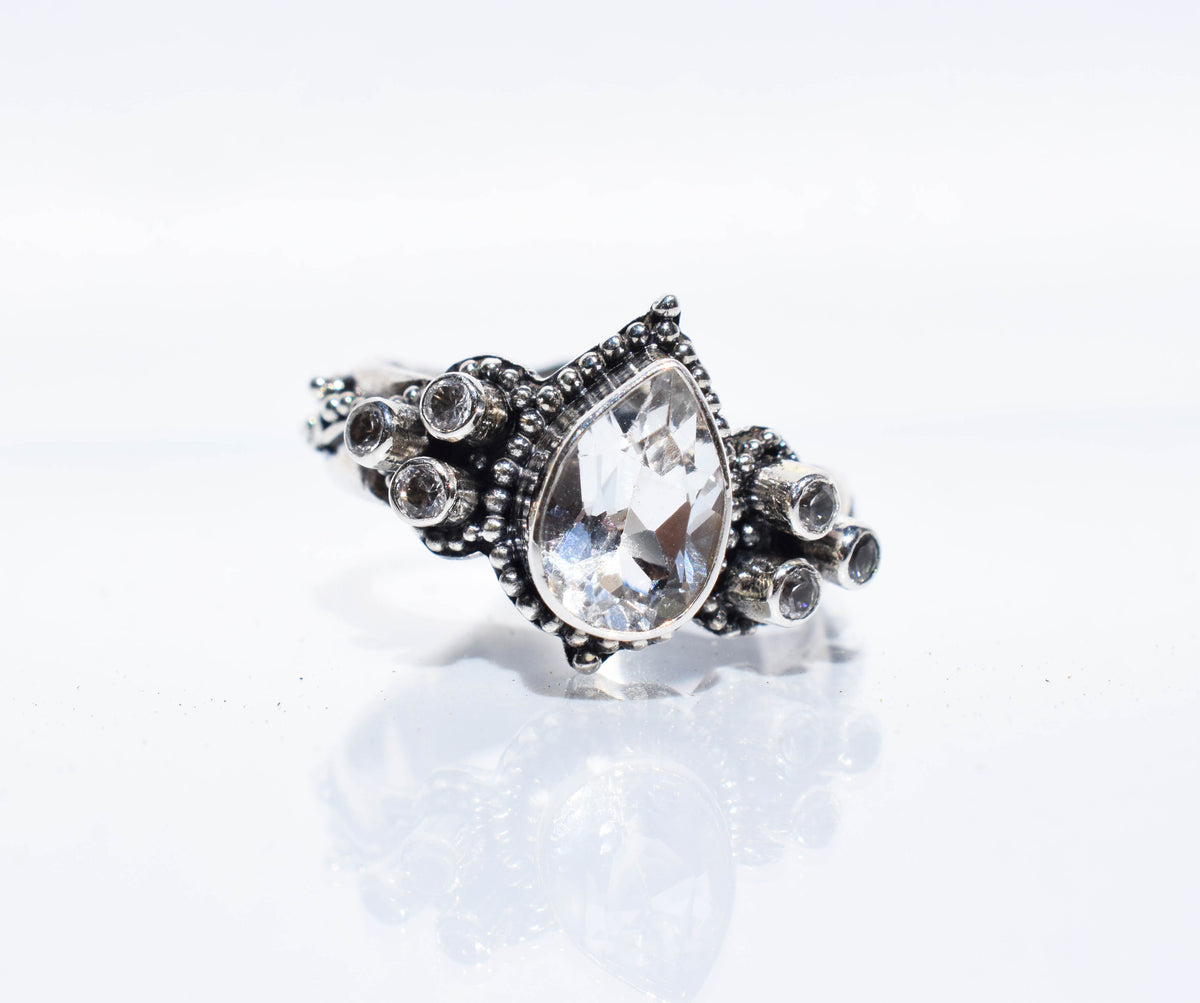 Anillo Venecia Topacio blanco