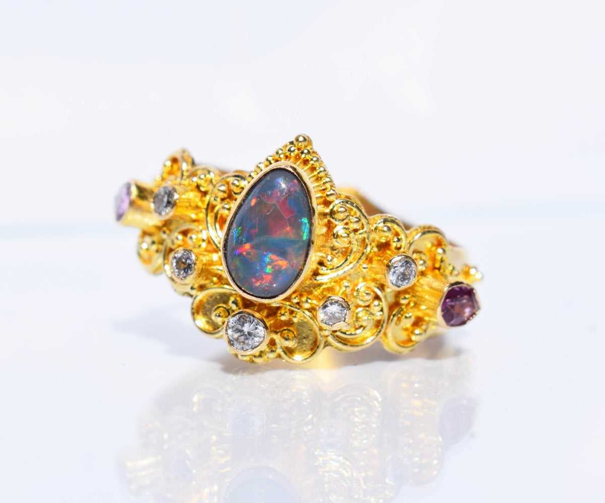 Anillo gold Magic Lotus Ópalo