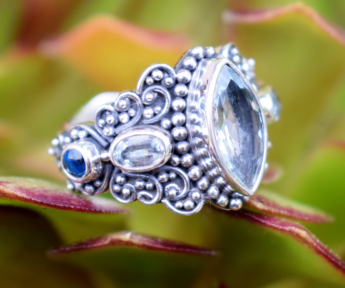 Anillo Ajna Aguamarina