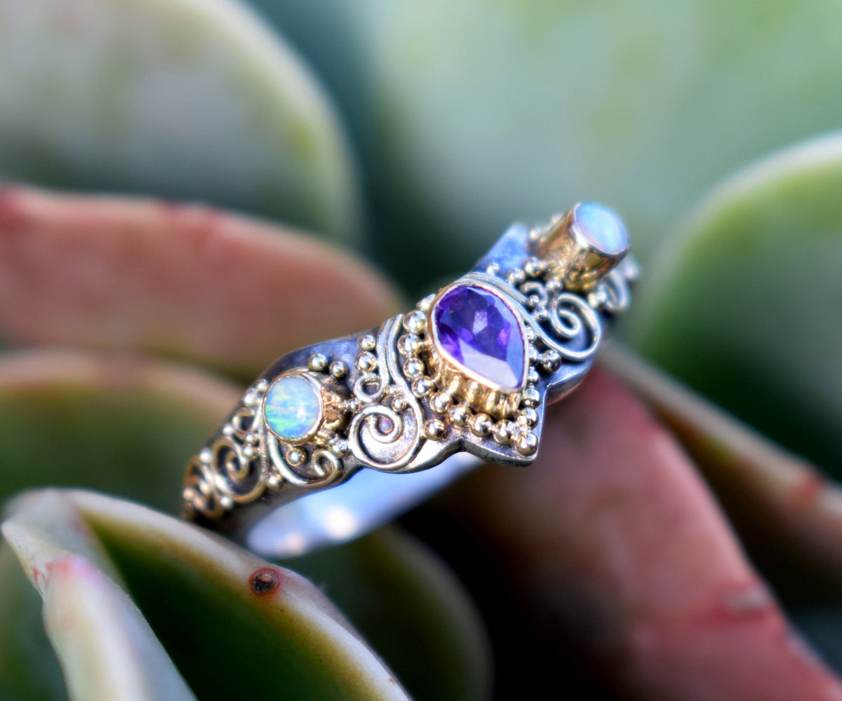 Anillo Fusión Amatista Opalo