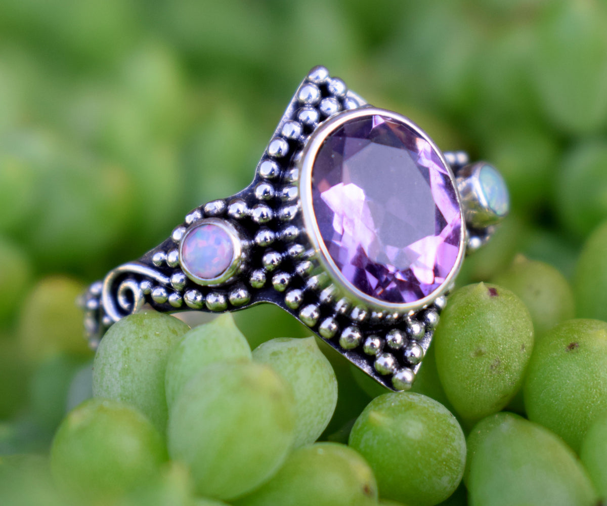 Anillo Big Roma Amatista Opalo