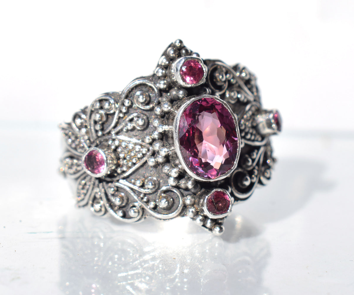 Anillo Lotus Rodolita