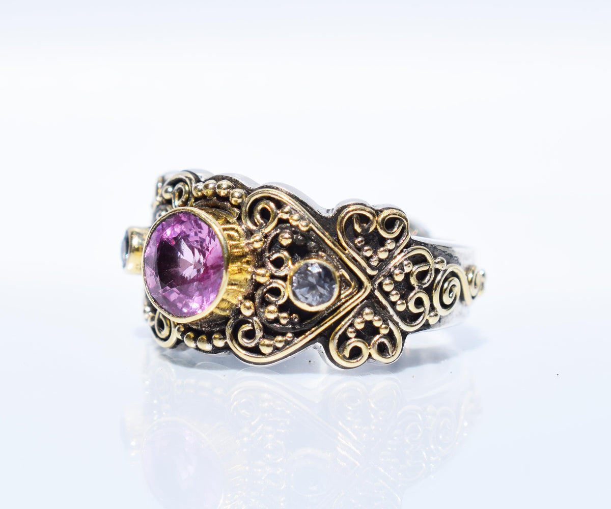 Anillo Alma Zafiro Rosa