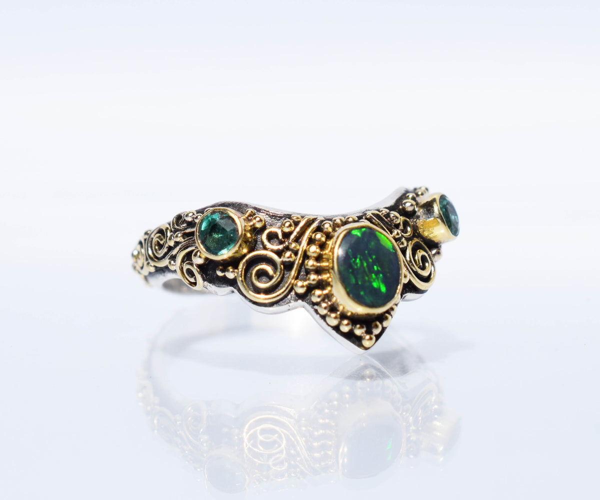 Anillo Fusión Ópalo Esmeraldas