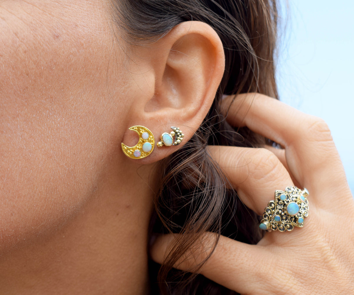 Aros Claro de Luna Ópalos