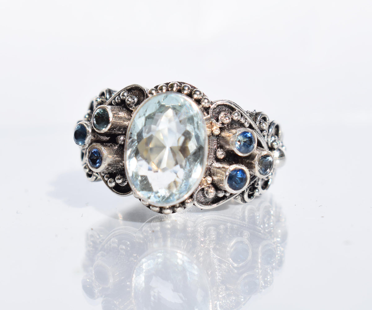 Anillo Kaya Aguamarina